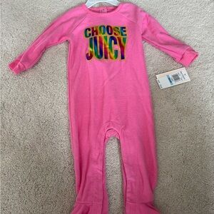 Juicy Couture Pink Footies One Piece Choose Joy
